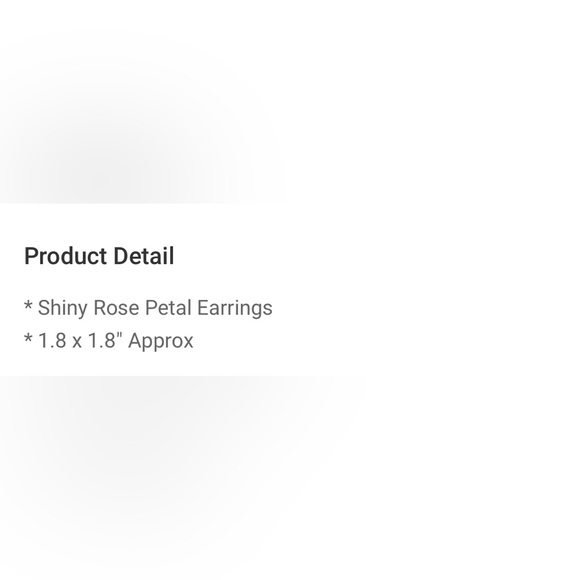 2J. Metal Rose Petal Earrings - Picture 5 of 5